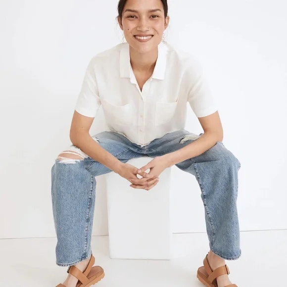 Madewell Breezewoven Beachside Shirttail Top - Picture 3 of 8